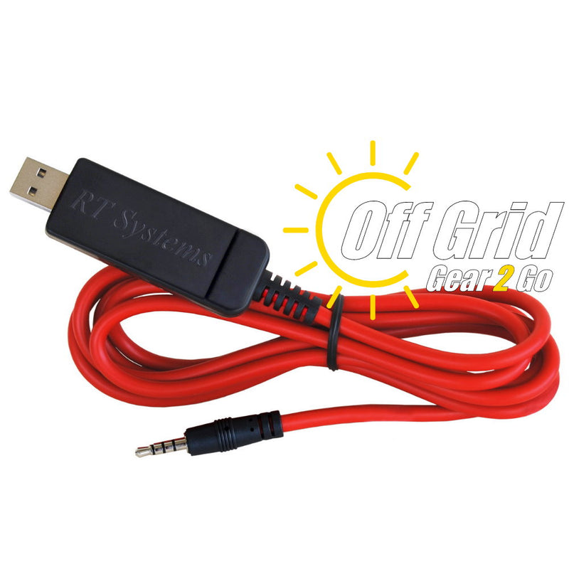 RTS USB-57A FTDI Programming Cable     (4-Conductor 3.5mm Plug - Red Cable)