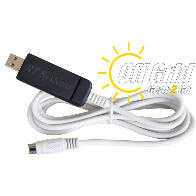 RTS USB-62C FTDI Programming/CAT Cable     (8-Pin Mini Din Plug - White Cable)