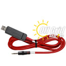 RTS USB-72 FTDI Programming Cable     (4-Conductor 3.5mm Plug - Red Cable w/ White Band)