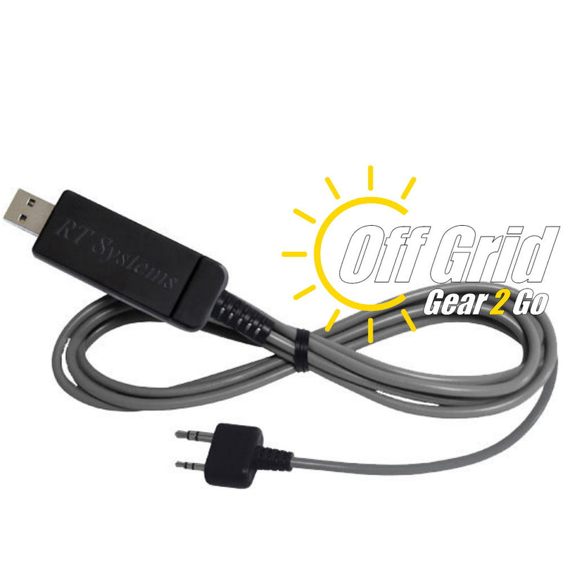 RTS USB-K4Y FTDI Programming Cable (2-Pin Kenwood HT Connection - Gray Cable)