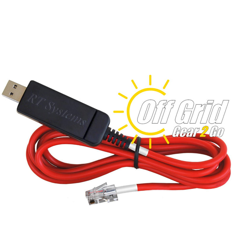 RTS USB-PW1 FTDI Programming Cable     (8-Pin Modular Plug - Red Cable)